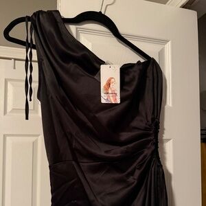 One Shoulder Cutout Maxi Dresses